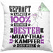 Muay-Thai-Kämpfer Geschenk Lustiger Spruch für Muay-Thai-Kämpfer Geschenkidee Bester Muay-Thai-Kämpfer Der WeltKissen mit Füllung 40x40 (Grau) Grün Trendation