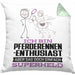 Pferderennen-Enthusiast Geschenk Kissen mit Füllung 40x40 Ich Bin Pferderennen-Enthusiast Aber Sag Doch Einfach Superheld Lustige Geschenkdiee für Pferderennen-Enthusiast (Grau) Grün Trendation