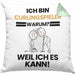 Curlingspieler Geschenk Kissen mit Füllung 40x40 Lustiger Spruch Ich Bin Curlingspieler Warum Weil Ich Es Kann Geschenkidee Bester Curlingspieler Geburtstag (Grau) Grün Trendation