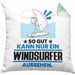 Windsurfer Geschenk Kissen mit Füllung 40x40 So Gut Kann Nur Ein Windsurfer Aussehen Geschenkidee (Grau) Grün Trendation