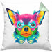 Chihuhahua Mama Besitzer Kissen mit Füllung 40x40 Geschenkidee Frauchen Herrchen Herz Bunte geschenkidee (Grau) Grün Trendation