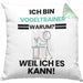 Vogeltrainer Geschenk Kissen mit Füllung 40x40 Lustiger Spruch Ich Bin Vogeltrainer Warum Weil Ich Es Kann Geschenkidee Bester Vogeltrainer Geburtstag (Grau) Grün Trendation