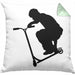Scooter Roller Fahrer Geschenk Kissen mit Füllung 40x40 Scooterfahrer Geschenkidee Scooting Geschenkidee Jungs Profi Scooterfahrer Stunt (Grau) Grün Trendation