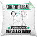 EDM-Enthusiast Kissen mit Füllung 40x40 Geschenk für EDM-Enthusiast Der Mann Der Alles Kann Geschenkidee zum Geburtstag (Grau) Grün Trendation