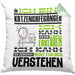 Katzencafégänger Geschenk Kaffee-Kissen mit Füllung 40x40 Geschenkidee für Katzencafégänger Ich Bin Katzencafégänger Ich Kann Es Dir Erklären Jedoch Nicht Für Dich Verstehen Spruch Lustig (Grau) Grün Trendation