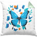 Schmetterling Kissen mit Füllung 40x40 Grafik Geschenkidee (Grau) Grün Trendation