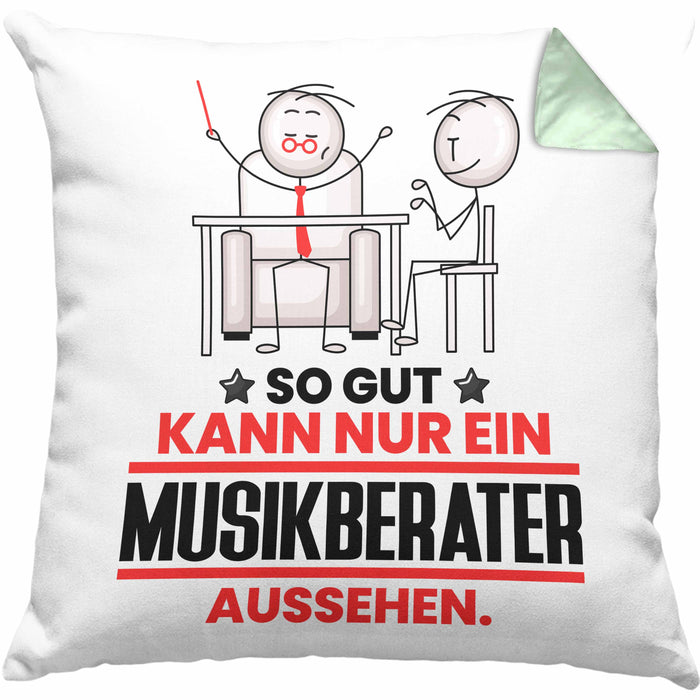 Musikberater Geschenk Kissen mit Füllung 40x40 So Gut Kann Nur Ein Musikberater Aussehen Geschenkidee (Grau) Grün Trendation