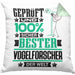 Vogelforscher Geschenk Lustiger Spruch für Vogelforscher Geschenkidee Bester Vogelforscher Der WeltKissen mit Füllung 40x40 (Grau) Grün Trendation