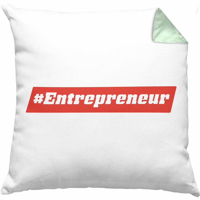 Entrepreneur Kissen mit Füllung 40x40 Entrepreneurship Geschenk Spruch Motivation (Grau) Grün Trendation