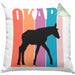 Lustige Okapi Kissen mit Füllung 40x40 Geschenk für Okapi Liebhaber Grafik (Grau) Grün Trendation