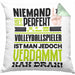 Volleyballspieler Geschenk Kissen mit Füllung 40x40 Lustige Geschenkidee für Volleyballspieler Geburtstag Niemand Ist Perfekt Aber Als Volleyballspieler Ist Man Nah Dran (Grau) Grün Trendation