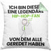 Hip-Hop-Fan Geschenk Kissen mit Füllung 40x40 Lustige Geschenkidee Geburtstag für Hip-Hop-Fan Ich Bin Dieser Legendäre Hip-Hop-Fan Von Dem Alle Geredet Haben (Grau) Grün Trendation