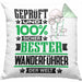 Wanderführer Geschenk Lustiger Spruch für Wanderführer Geschenkidee Bester Wanderführer Der WeltKissen mit Füllung 40x40 (Grau) Grün Trendation