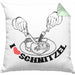 Schnitzel-Kissen mit Füllung 40x40 Geschenk für Schnitzel-Liebhaber (Grau) Grün Trendation