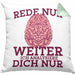 Lustige Psychologen-Kissen mit Füllung 40x40 "Rede nur weiter, ich analysiere dich nur" Geschenk für Psychologen (Grau) Grün Trendation