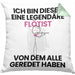 Flötist Geschenk Kissen mit Füllung 40x40 Lustige Geschenkidee Geburtstag für Flötist Ich Bin Dieser Legendäre Flötist Von Dem Alle Geredet Haben (Grau) Grün Trendation
