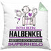 Halbenkel Geschenk Kissen mit Füllung 40x40 Ich Bin Halbenkel Aber Sag Doch Einfach Superheld Lustige Geschenkdiee für Halbenkel (Grau) Grün Trendation