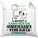 Hundebedarfsverkäufer Geschenk Kissen mit Füllung 40x40 So Gut Kann Nur Ein Hundebedarfsverkäufer Aussehen Geschenkidee (Grau) Grün Trendation