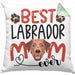 Labrador Mom Besitzerin Kissen mit Füllung 40x40 Geschenk Lustiger Spruch Geschenkidee Besitzerin Labrador Mama (Grau) Grün Trendation