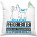 Pferdebesitzer Geschenk Kissen mit Füllung 40x40 Ich Bin Pferdebesitzer Aber Sag Doch Einfach Superheld Lustige Geschenkdiee für Pferdebesitzer (Grau) Grün Trendation