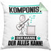 Komponist Kissen mit Füllung 40x40 Geschenk für Komponist Der Mann Der Alles Kann Geschenkidee zum Geburtstag (Grau) Grün Trendation