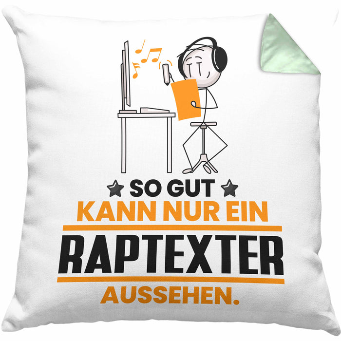 Raptexter Geschenk Kissen mit Füllung 40x40 So Gut Kann Nur Ein Raptexter Aussehen Geschenkidee (Grau) Grün Trendation