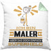 Maler Geschenk Kissen mit Füllung 40x40 Ich Bin Maler Aber Sag Doch Einfach Superheld Lustige Geschenkdiee für Maler (Grau) Grün Trendation