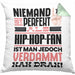 Hip-Hop-Fan Geschenk Kissen mit Füllung 40x40 Lustige Geschenkidee für Hip-Hop-Fan Geburtstag Niemand Ist Perfekt Aber Als Hip-Hop-Fan Ist Man Nah Dran (Grau) Grün Trendation