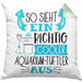Aquarium-Tüftler Kissen mit Füllung 40x40 So Sieht Ein Richtig Cooler Aquarium-Tüftler Aus Geschenk Lustiger Spruch Geschenkidee (Grau) Grün Trendation