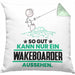 Wakeboarder Geschenk Kissen mit Füllung 40x40 So Gut Kann Nur Ein Wakeboarder Aussehen Geschenkidee (Grau) Grün Trendation