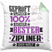 Zipliner Geschenk Lustiger Spruch für Zipliner Geschenkidee Bester Zipliner Der WeltKissen mit Füllung 40x40 (Grau) Grün Trendation