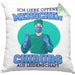 Lustige Chirurg-Kissen mit Füllung 40x40 "Ich liebe offene Menschen" Geschenk für Chirurgen (Grau) Grün Trendation