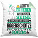 Bogenschütze Geschenk Kissen mit Füllung 40x40 Lustiger Spruch Erheben Sie Sich Der Bogenschütze Betritt den Raum (Grau) Grün Trendation