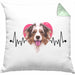 Australian Shepherd Besitzer Kissen mit Füllung 40x40 Geschenk Lustiger Spruch Geschenkidee Herzschlag Australian Shepherd (Grau) Grün Trendation