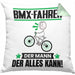 BMX-Fahrer Kissen mit Füllung 40x40 Geschenk für BMX-Fahrer Der Mann Der Alles Kann Geschenkidee zum Geburtstag (Grau) Grün Trendation