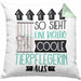 Tierpflegerin Geschenk Kissen mit Füllung 40x40 Lustig Geschenkidee für Tierpflegerin Geburtstag So Sieht Eine Richtig Coole Tierpflegerin Aus Frauen Spruch (Grau) Grün Trendation