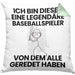 Baseballspieler Geschenk Kissen mit Füllung 40x40 Lustige Geschenkidee Geburtstag für Baseballspieler Ich Bin Dieser Legendäre Baseballspieler Von Dem Alle Geredet Haben (Grau) Grün Trendation