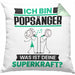 Popsänger Kissen mit Füllung 40x40 Geschenk für Popsänger Geburtstag Lustiger Spruch Was Ist Deine Superkraft (Grau) Grün Trendation