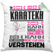 Karateka Geschenk Kaffee-Kissen mit Füllung 40x40 Geschenkidee für Karateka Ich Bin Karateka Ich Kann Es Dir Erklären Jedoch Nicht Für Dich Verstehen Spruch Lustig (Grau) Grün Trendation