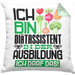 Diätassistent Ausbildung Kissen mit Füllung 40x40 Geschenk Ich Bin Diätassistent In Der Ausbildung Ich Darf Das Geschenkidee Spruch (Grau) Grün Trendation