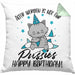 Geburtstag Kissen mit Füllung 40x40 Geschenk Lustiger Spruch Männer Frauen Älter Werden Ist Nichts Für Puss*** Happy Birthday (Grau) Grün Trendation
