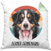Berner Sennen Besitzer Kissen mit Füllung 40x40 Geschenk Lustiger Spruch Geschenkidee Berner Sennen Mama Papa (Grau) Grün Trendation