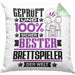 Brettspieler Geschenk Lustiger Spruch für Brettspieler Geschenkidee Bester Brettspieler Der WeltKissen mit Füllung 40x40 (Grau) Grün Trendation