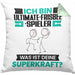 Ultimate-Frisbee-Spieler Kissen mit Füllung 40x40 Geschenk für Ultimate-Frisbee-Spieler Geburtstag Lustiger Spruch Was Ist Deine Superkraft (Grau) Grün Trendation
