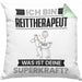 Reittherapeut Kissen mit Füllung 40x40 Geschenk für Reittherapeut Geburtstag Lustiger Spruch Was Ist Deine Superkraft (Grau) Grün Trendation