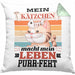 Katze Kissen mit Füllung 40x40 Geschenk Spruch Geschenkidee für Katzen-Mama Papa Katzenliebhaber Mein Kätzen Macht Mein Leben Purr-pekt (Grau) Grün Trendation
