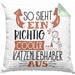 Katzenliebhaber Kissen mit Füllung 40x40 So Sieht Ein Richtig Cooler Katzenliebhaber Aus Geschenk Lustiger Spruch Geschenkidee (Grau) Grün Trendation