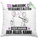 Musikveranstalter Kissen mit Füllung 40x40 Geschenk für Musikveranstalter Der Mann Der Alles Kann Geschenkidee zum Geburtstag (Grau) Grün Trendation