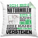 Naturmaler Geschenk Kaffee-Kissen mit Füllung 40x40 Geschenkidee für Naturmaler Ich Bin Naturmaler Ich Kann Es Dir Erklären Jedoch Nicht Für Dich Verstehen Spruch Lustig (Grau) Grün Trendation