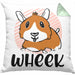 Meerschweinchen Geschenk Kissen mit Füllung 40x40 Spruch Meerschweinchen-Besitzerin Geschenkidee Wheek (Grau) Grün Trendation